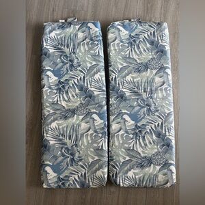🌿 CANVAS Summer Palm Bench Cushion – Blue Floral | Tripel™ Fabric | 3 Available